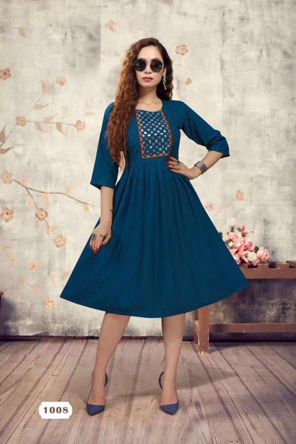 Rohini Rayon Designer Flair Kurti 